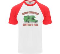 Merry Christmas Shitters Fruit of the Loom Uomo T-Shirt Baseball