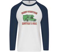 Merry Christmas Shitter's Full Funny Movie Uomo L/S Baseball T-Shirt