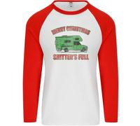 Merry Christmas Shitter's Full Funny Movie Uomo L/S Baseball T-Shirt