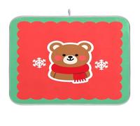 Merry Christmas Simpatico Orso Marrone Tappetino da cucina per bancone scolapiatti tappetino asciugatrice cucina grande scolapiatti tappetino 18 x 24