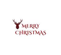 Merry Christmas: Simple Festive Holiday Journal/Notebook [ 110 Classic Ruled Pages ] 6 x 9" Durable Matte Cover