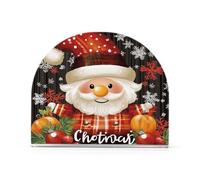 Merry Christmas Snow Santa Portatovaglioli in acrilico piatto per Farmhouse Cocktail autoportante porta asciugamani di carta da banco decorazione per la casa per feste, matrimoni, eventi