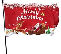 Merry Christmas Snowflake Bell Flag 3x5 Ft Banner bandiera di benvenuto con stampa su un lato