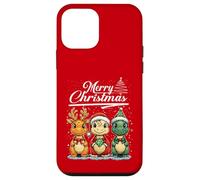 Merry Christmas T-rex Santa Dinosaur T-Rex Dino Xmas Tree Custodia per iPhone 12 mini