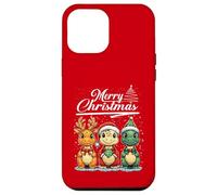 Merry Christmas T-rex Santa Dinosaur T-Rex Dino Xmas Tree Custodia per iPhone 12 Pro Max