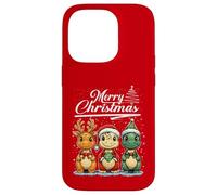 Merry Christmas T-rex Santa Dinosaur T-Rex Dino Xmas Tree Custodia per iPhone 14 Pro