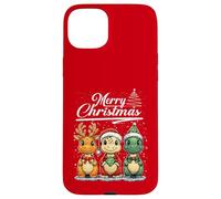 Merry Christmas T-rex Santa Dinosaur T-Rex Dino Xmas Tree Custodia per iPhone 15 Plus
