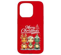 Merry Christmas T-rex Santa Dinosaur T-Rex Dino Xmas Tree Custodia per iPhone 15 Pro