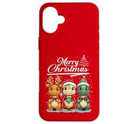 Merry Christmas T-rex Santa Dinosaur T-Rex Dino Xmas Tree Custodia per iPhone 16 Plus