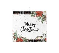 Merry Christmas, tappetino scolapiatti per bancone della cucina, tappetino assorbente rustico floreale per scolapiatti in microfibra, tappetino per asciugatura per bar, 40,6 x 45,7 cm