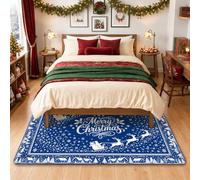 Merry Christmas - Tappeto con citazione sulla slitta di Babbo Natale, 12 x