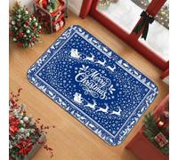 Merry Christmas - Tappeto con citazione sulla slitta di Babbo Natale, 50 x