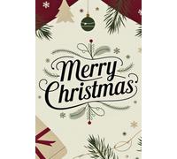 Merry Christmas themed Composition Notebook: Aesthetic mini notepad, 100 wide ruled pages, "6 x 9", matte cover