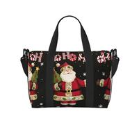 Merry Christmas Tote Crossbody Travel Bag,41cmx29cmx15cm Chair Bottom Travel Bag Cabin Bag,Overnight Bag,Unisex Tote Bag, Nero , Taglia unica