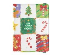 Merry Christmas Tree Gingerbread Leather carino porta passaporto per viaggio portafoglio combo viaggio passaporto portafoglio con slot per carte di vaccinazione per gli uomini leggero