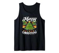 Merry Christmas Tree Lights Holly Classic Christmas Holiday Canotta