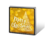 Merry Christmas Tree on Lemon Yellow Spille unisex Square Leggero bavero distintivo gioielli per abbigliamento scialle cappello