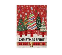 Merry Christmas Tree Red Plaid bandiere di pace per esterni Banner di Pasqua per la decorazione esterna 28x40 double sided