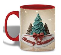 Merry Christmas Tree Tazza Eleganti Mug Microonde Tazze Per Latte Cucina Cappuccino 330Ml