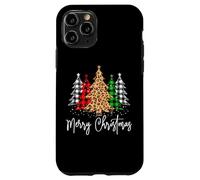 Merry Christmas Tree Xmas Buffalo Plaid Rosso Bianco Verde Custodia per iPhone 11 Pro