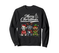 Merry Christmas Trio Great Dane Reindeer Elf Santa Xmas Felpa