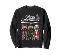 Merry Christmas Trio Weimaraner Reindeer Elf Santa Xmas Felpa