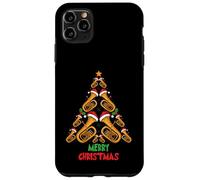 Merry Christmas Tuba Tree Tuba Music Lover Xmas Holiday Custodia per iPhone 11 Pro Max