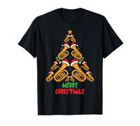 Merry Christmas Tuba Tree Tuba Music Lover Xmas Holiday Maglietta