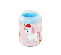 Merry Christmas unicorns - Spazzola per la pulizia dei piedi del cane, riutilizzabile, con setole in silicone morbido, per cani di piccola e media taglia