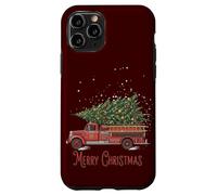 Merry Christmas Vintage Pompiere Camion Albero Custodia per iPhone 11 Pro