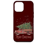 Merry Christmas Vintage Pompiere Camion Albero Custodia per iPhone 12 Pro Max