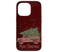 Merry Christmas Vintage Pompiere Camion Albero Custodia per iPhone 13 Pro