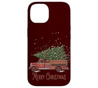 Merry Christmas Vintage Pompiere Camion Albero Custodia per iPhone 14