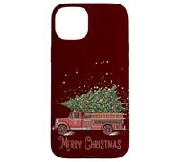 Merry Christmas Vintage Pompiere Camion Albero Custodia per iPhone 15 Plus