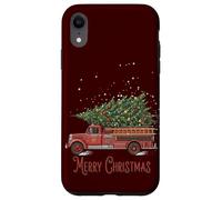 Merry Christmas Vintage Pompiere Camion Albero Custodia per iPhone XR