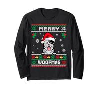 Merry Christmas Woofmas Australian Cattle Dog Funny Xmas Maglia a Manica