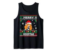 Merry Christmas Woofmas Basset Hound Dog Funny Ugly Xmas Canotta