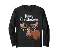 Merry Christmoose - Cappello di Babbo Natale con Alce Maglia a Manica