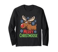 Merry Christmoose - Cappello di Babbo Natale con Alce Maglia a Manica