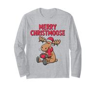 Merry Christmoose - Cappello di Babbo Natale con Alce Maglia a Manica