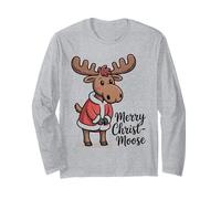 Merry Christmoose - Cappello di Babbo Natale con Alce Maglia a Manica