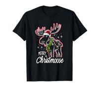 Merry Christmoose Christmas Moose Tree Lights Pajamas Maglietta