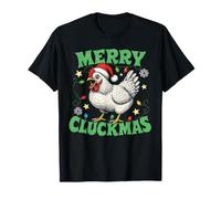Merry Cluckmas Chicken Christmas Funny Maglietta