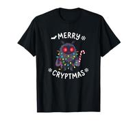 Merry Cryptmas Cute Mothman Tangled Lights Cryptid Maglietta