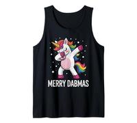 Merry Dabmas Christmas Unicorno Rainbow Xmas Canotta