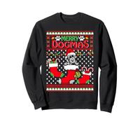 Merry Dogmas Pit Bull Dog Funny Ugly Christmas Xmas Felpa