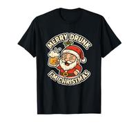 Merry Drunk Im Christmas Santa Birra Umorismo Maglietta