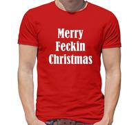 Merry Feckin Natale - T-Shirt - Divertente Grezzo Slogan Natale Irish