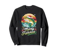 Merry Fishmas - Divertente Babbo Natale da Pesca alla Trota Felpa
