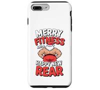 Merry Fitness And Happy New Back Gym Workout Christmas Santa Custodia per iPhone 7 Plus/8 Plus